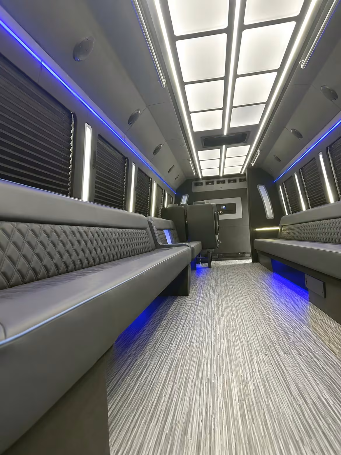 15 passenger party bus interior