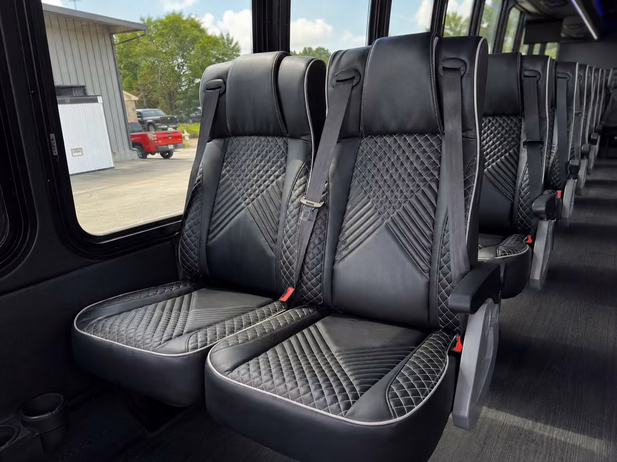 40 56 passenger charter bus inside