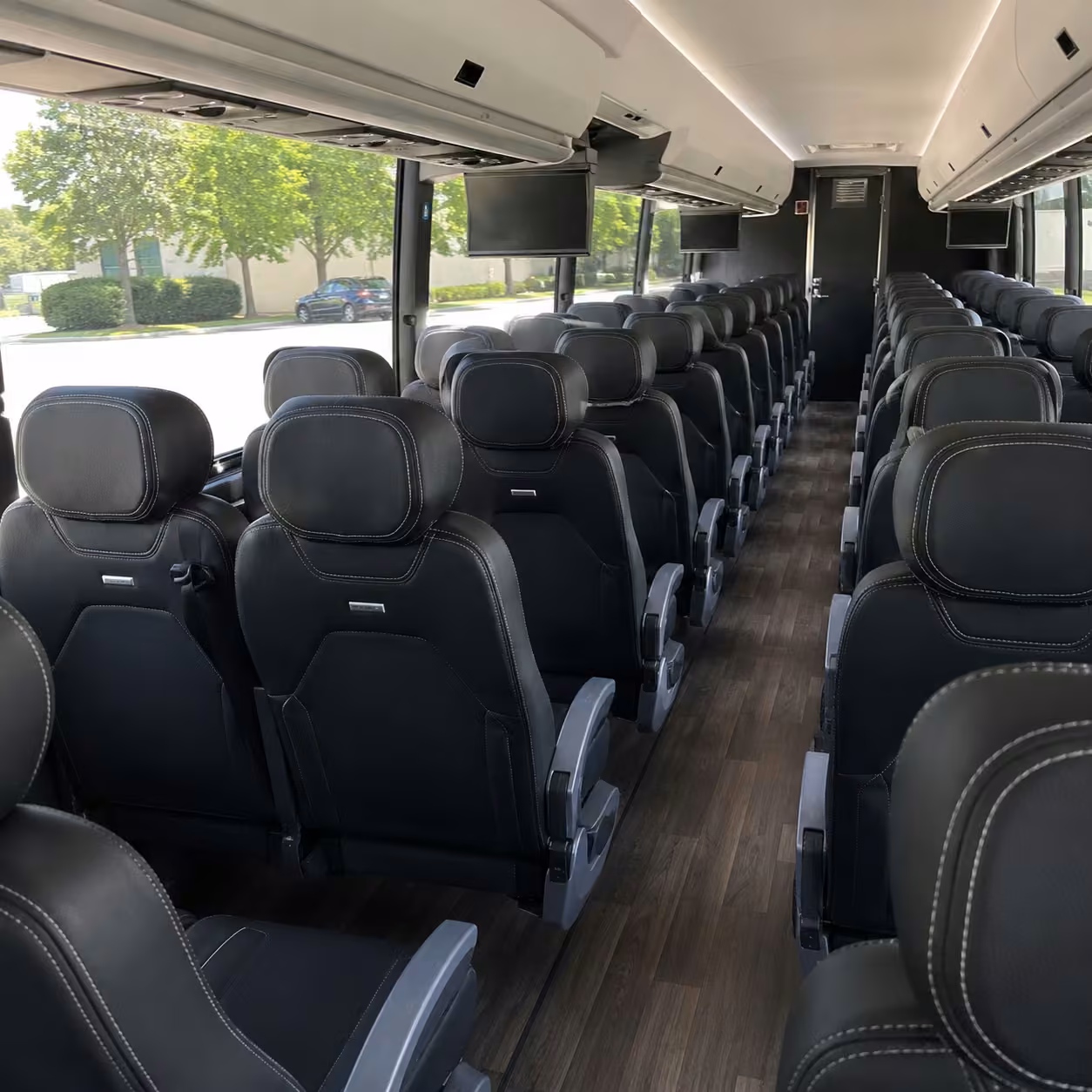 40 56 passenger charter bus interior
